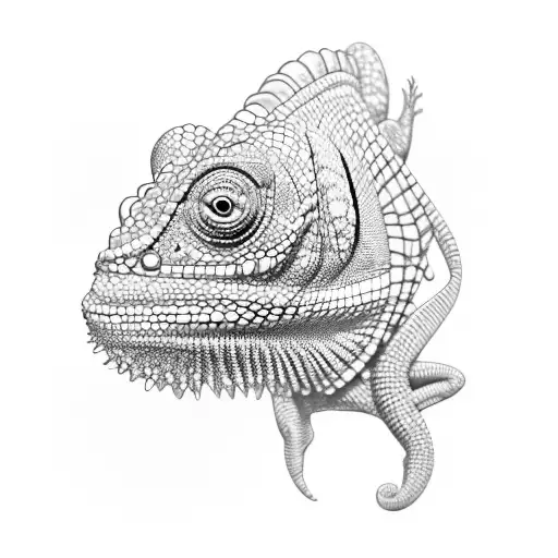 chameleon  tattoo design idea