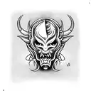 sleeve blackhead demon tattoo design idea