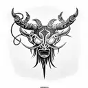 blackhead demon tattoo design idea