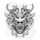 blackhead demon tattoo design idea