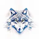 wolf with eagle tattoo design idea