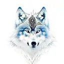 wolf with eagle tattoo design idea