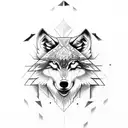 wolf with eagle tattoo design idea