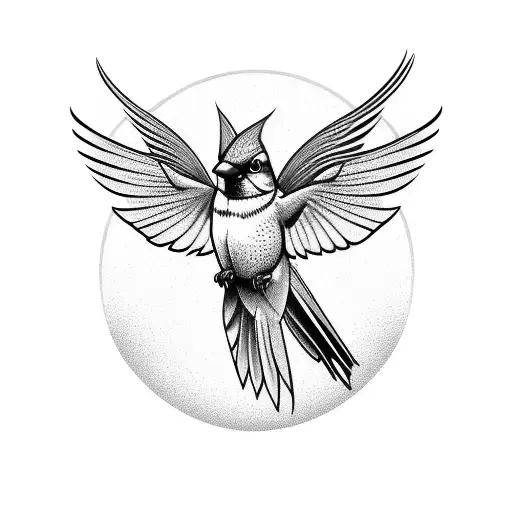 Cardinal hummingbird 3/4 sleeve  tattoo design idea