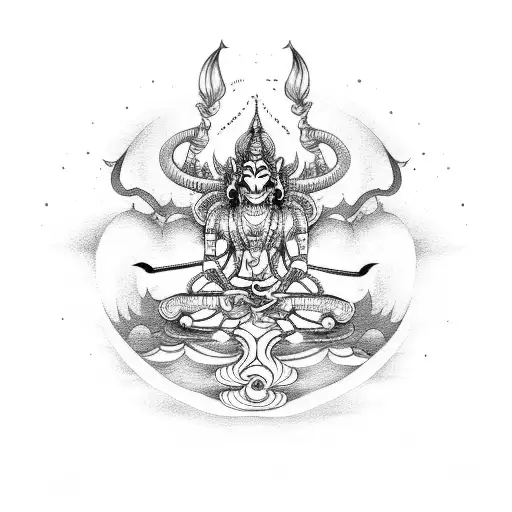 samudra manthan  tattoo design idea