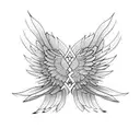 cross with wings tattoo design idea