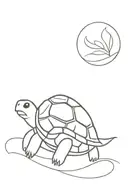 a small, simple, and cute tattoo design featuring a turtle nestled comfortably in its shell. The turtle is depicted in a tattoo design idea