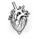 human heart making home from blood tattoo design idea