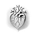 human heart making home from blood tattoo design idea