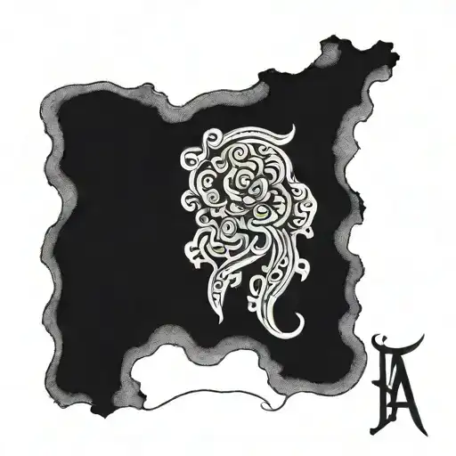 leather tooling sleeve tattoo design idea