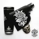 leather tooling sleeve tattoo design idea