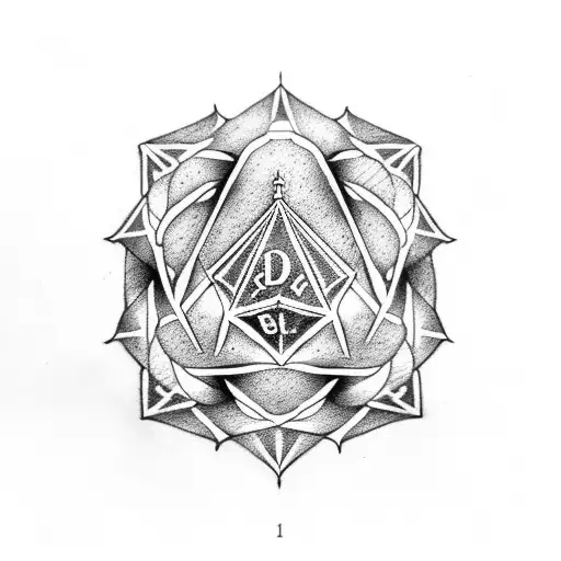 DnD 20 dice tattoo design idea