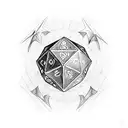 DnD 20 dice tattoo design idea