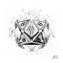 DnD 20 dice tattoo design idea