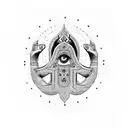 Hamsa Symbol tattoo design idea