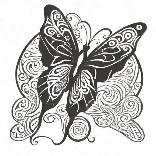 butterfly tattoo design idea