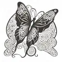butterfly tattoo design idea