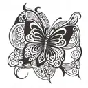 butterfly tattoo design idea