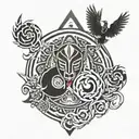 avatar the last airbender four elements tattoo design idea