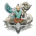 avatar the last airbender four elements tattoo design idea