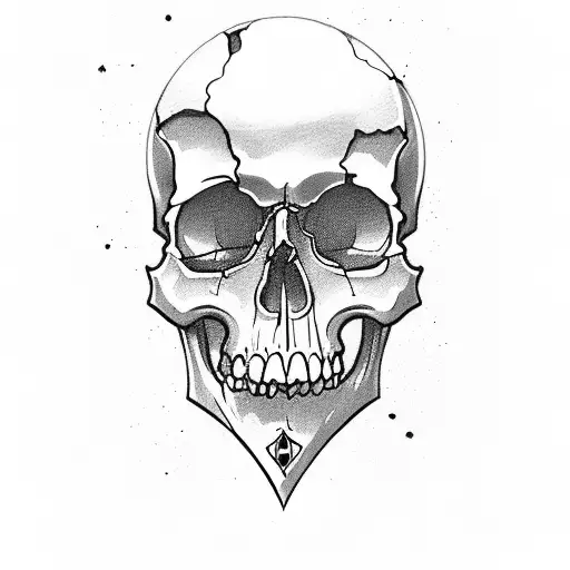 7 of hearts playing card, skull, ranger tab and poppy tattoo design idea