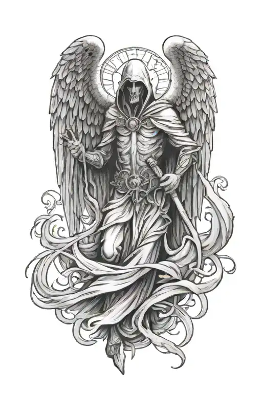 azrael angel of death tattoo design idea