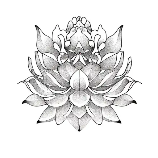 irezumi lotus, peony, sakura, and crysanthemum branch tattoo design idea