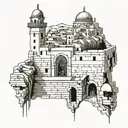 Western Wall in Jerusalem tattoo design idea