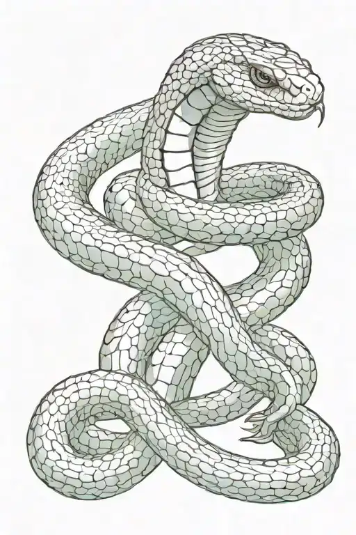 cobra wrapped tattoo design idea
