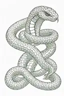 cobra wrapped tattoo design idea
