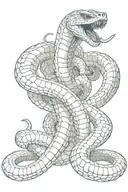 cobra wrapped tattoo design idea