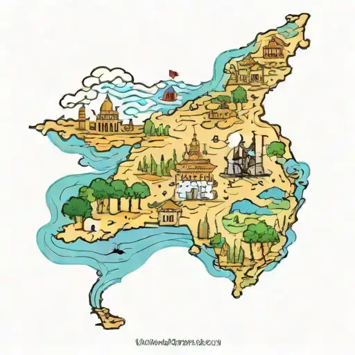 Punjab map with New Zealand  tattoo design idea