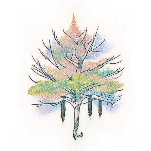 tree branches for filler tattoo design idea