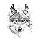 Wolf covered in barbwire tattoo design idea