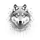 Wolf covered in barbwire tattoo design idea