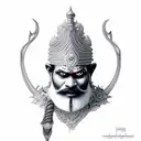  full body 10 head ravanan tattoo design idea