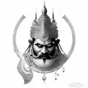  full body 10 head ravanan tattoo design idea