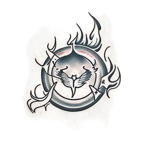 Flame tattoo design idea