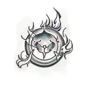 Flame tattoo design idea