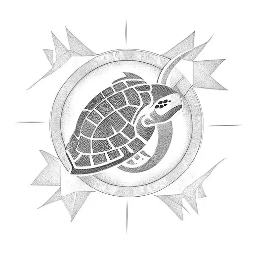samoan, sea turtle, warrior, stars, family tattoo design idea