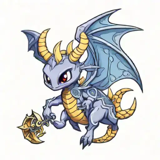 Spyro the Dragon / Hollow Knight tattoo design idea