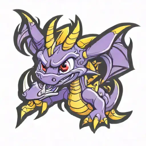 Spyro the Dragon tattoo design idea