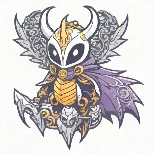 Spyro the Dragon con Hollow Knight tattoo design idea