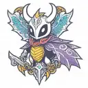 Spyro the Dragon con Hollow Knight tattoo design idea