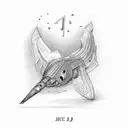 letter J tattoo design idea