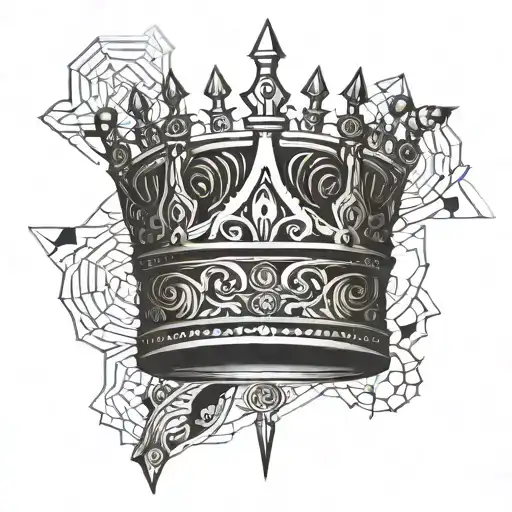 prince crown tattoo design idea