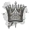 prince crown tattoo design idea