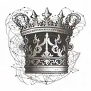 prince crown tattoo design idea