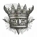 prince crown tattoo design idea