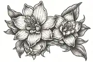 dafodil flower moving into a ring finger tattoo design idea